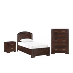 Arista 5-Piece Twin Storage Bedroom Package - Cherry