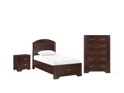 Arista 5-Piece Twin Storage Bedroom Package - Cherry