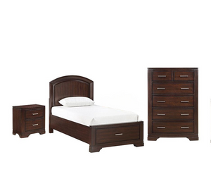 Arista 5-Piece Twin Storage Bedroom Package - Cherry