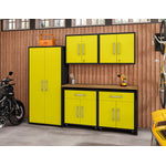 Lunde 6-Piece Garage Set - Matte Black/Yellow