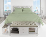 Cotton House 600 Thread Count 100% Egyptian Cotton King Sheet Set - Sage Green