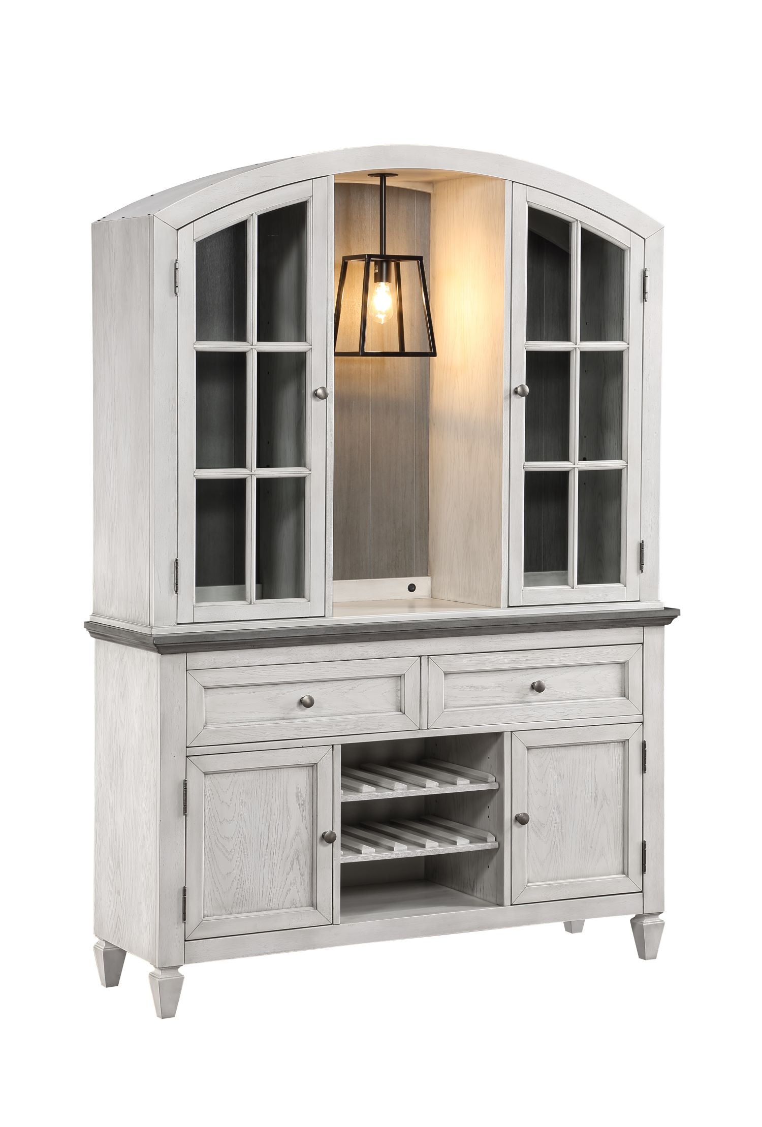Greyridge Farm Buffet and Hutch - Grey, White