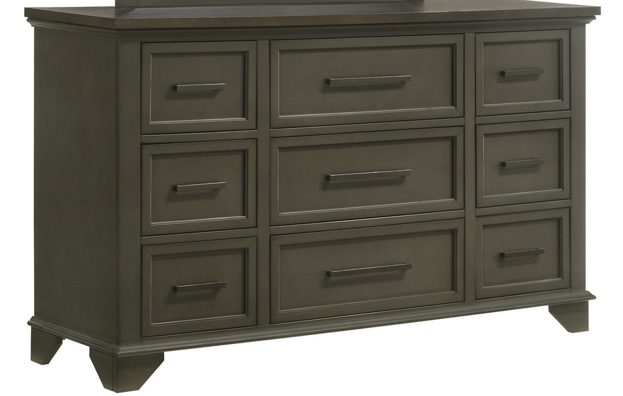 Abigail 9-Drawer Dresser - Grey