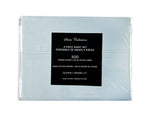 Cotton House 100% Cotton Queen Sheet Set - 300 Thread Count Light Blue