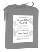 Cotton House 100% Organic Cotton Queen Sheet Set - 500 Thread Count Charcoal