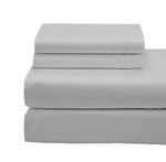 Cotton House 100% Organic Cotton Queen Sheet Set - 600 Thread Count Silver