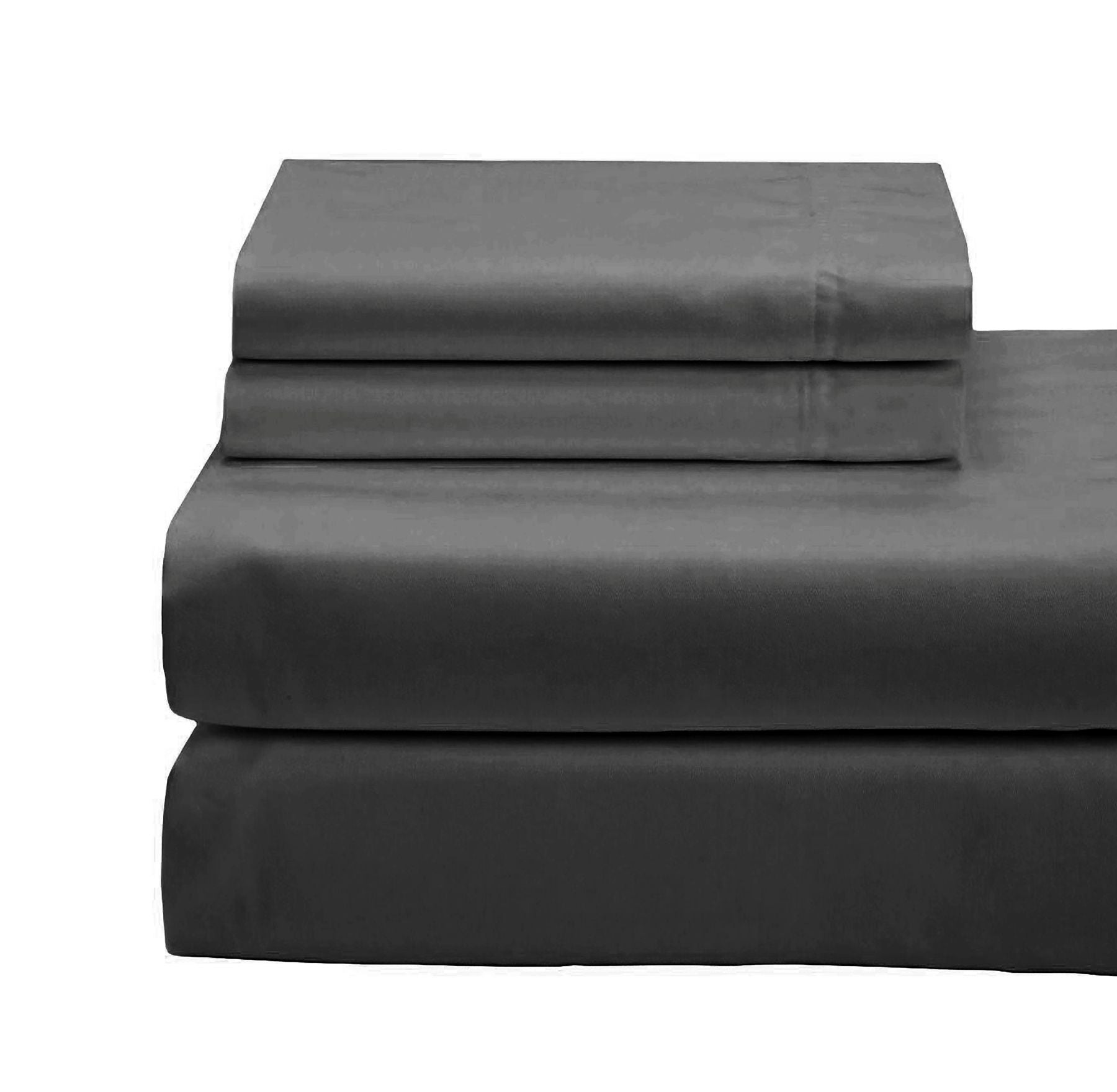 Cotton House 100% Combed Cotton King Sheet Set - 650 Thread Count Charcoal
