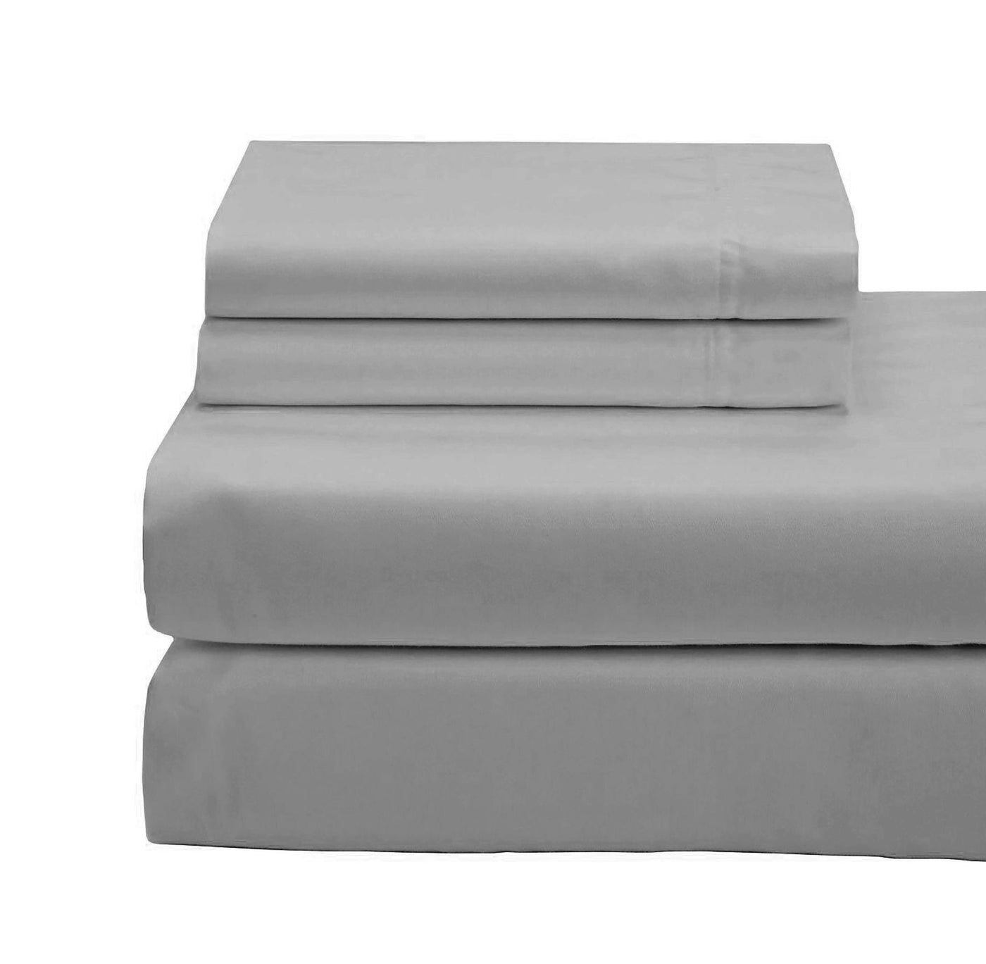 Cotton House 100% Combed Cotton King Sheet Set - 650 Thread Count Light Grey