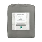 Cotton House 100% Combed Cotton King Sheet Set - 650 Thread Count Light Grey