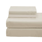 Cotton House 100% Combed Cotton Queen Sheet Set - 650 Thread Count Beige