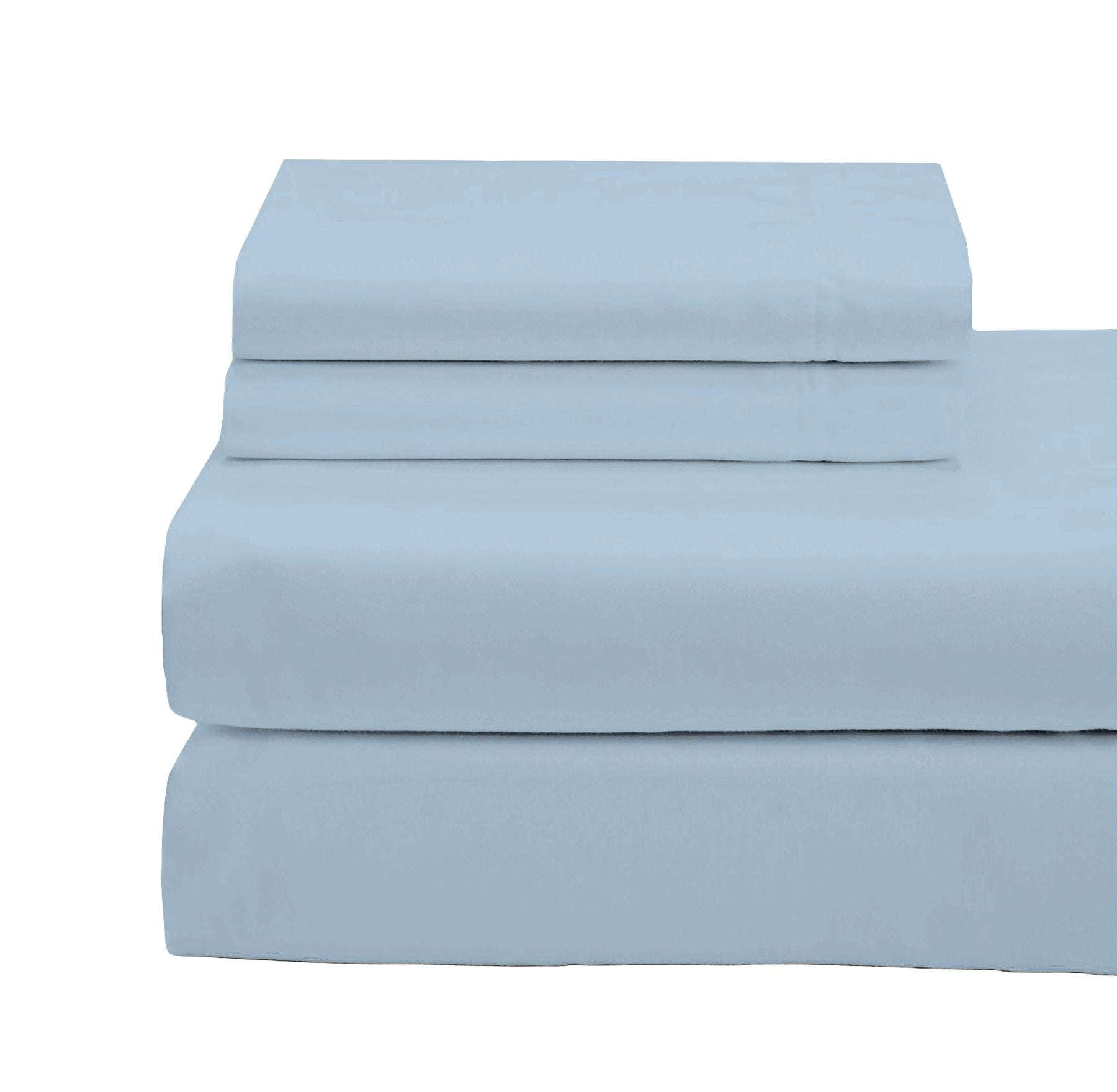 Cotton House 100% Combed Cotton Queen Sheet Set - 650 Thread Count Blue
