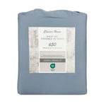 Cotton House 100% Combed Cotton King Sheet Set - 650 Thread Count Blue