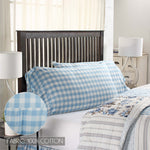 Selena III King Pillow Case - Blue Check - Set of 2