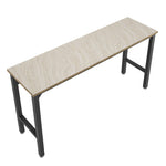 Maximus Natural Wood/Steel Garage Table - Charcoal Grey