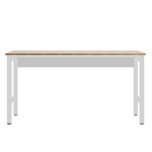 Maximus Natural Wood/Steel Garage Table - White