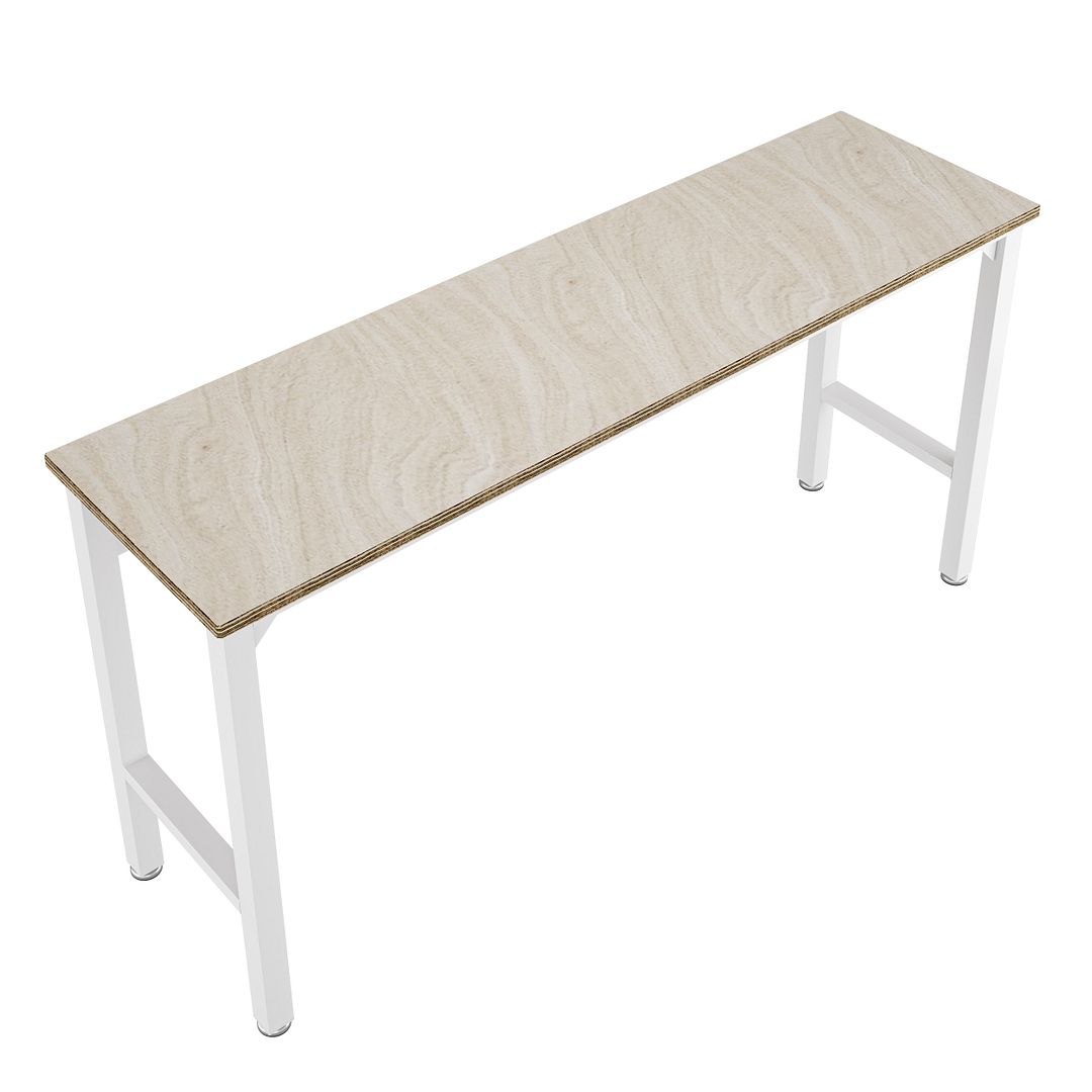 Maximus Natural Wood/Steel Garage Table - White