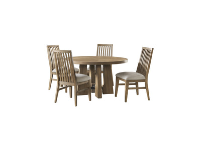 Landmark 5-Piece Round Dining Set - Brown, Beige
