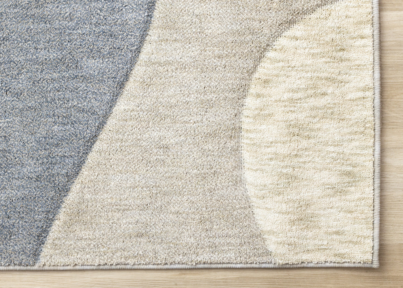Recycled Polyester Modern Teardrop Area Rug - Blue Grey - 5' X 8'