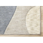 Recycled Polyester Modern Teardrop Area Rug - Blue Grey - 5' X 8'