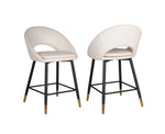 Mila Counter Stool - White/Black - Set of Two