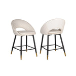 Mila Counter Stool - White/Black - Set of Two