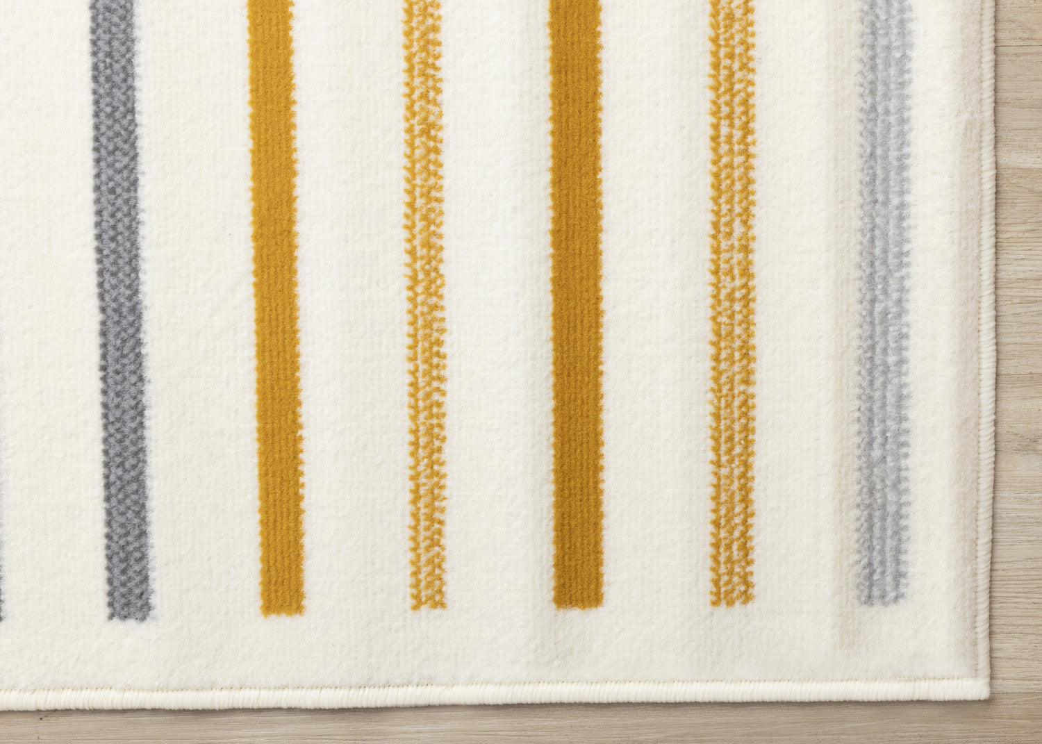 Functional Modern Curves Area Rug - Cream Yellow - 8' X 11'