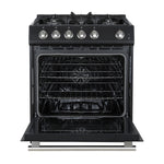 Forno Leonardo 30" Black Freestanding Gas Range (5.0 Cu. Ft.) - FFSGS1116-30BLK