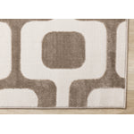 Logan Modern Vintage Area Rug - Brown Cream - 7' X 10'