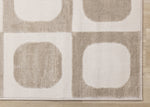 Logan Contemporary Modern Area Rug - Beige Cream - 5' X 8'