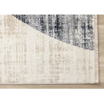 Sterling Modern Teardrop Area Rug - Brown Cream - 5' X 8'