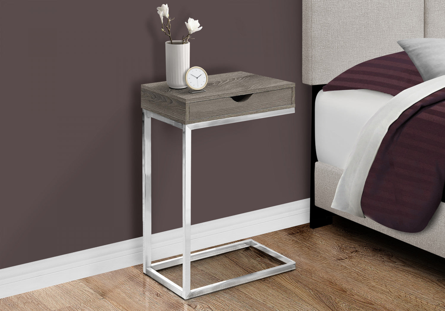 Auron Side Table - Taupe