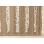 Functional Contemporary Lines Area Rug - Brown Cream - 8' X 11'