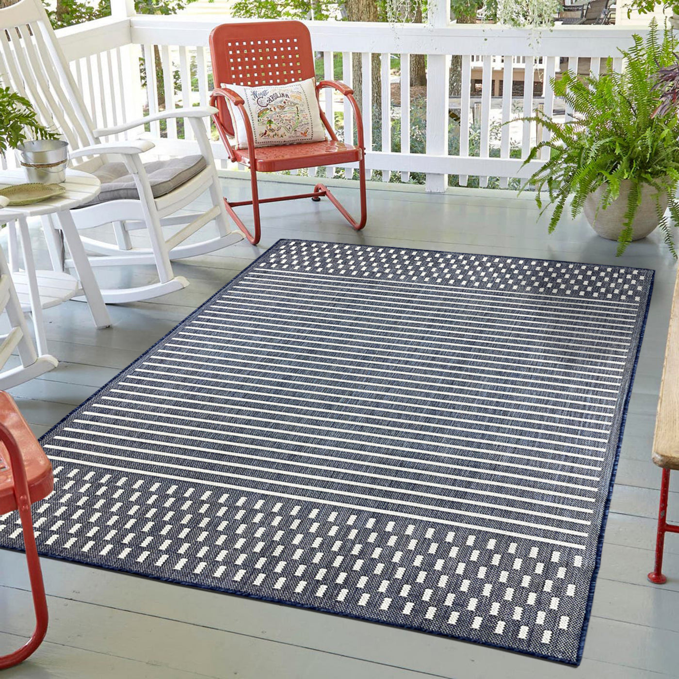 Cabana Casual Indoor/Outdoor Rug - 3' x 5' - Blue