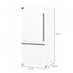 Forno Milano 31" White Bottom Freezer Refrigerator With Right Swing Door (17.2 Cu. Ft.) - FFFFD1786-31WHT
