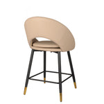 Mila Counter Stool - Beige/Black - Set of Two