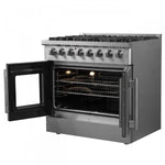 Forno Galiano 36" Stainless Steel French Door Dual Fuel Range with True Convection (5.36 Cu. Ft.) - FFSGS6356-36