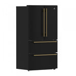 Forno Moena Black Counter-Depth French Door Refrigerator with Ice Maker (19.2 Cu. Ft.) - FFRBI1820-36BLK