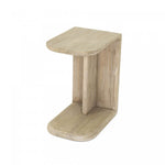 Lofva C-shaped Side Table - Light Brown/Beige