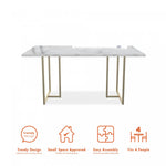 Astor Dining Table - White Marble/Gold