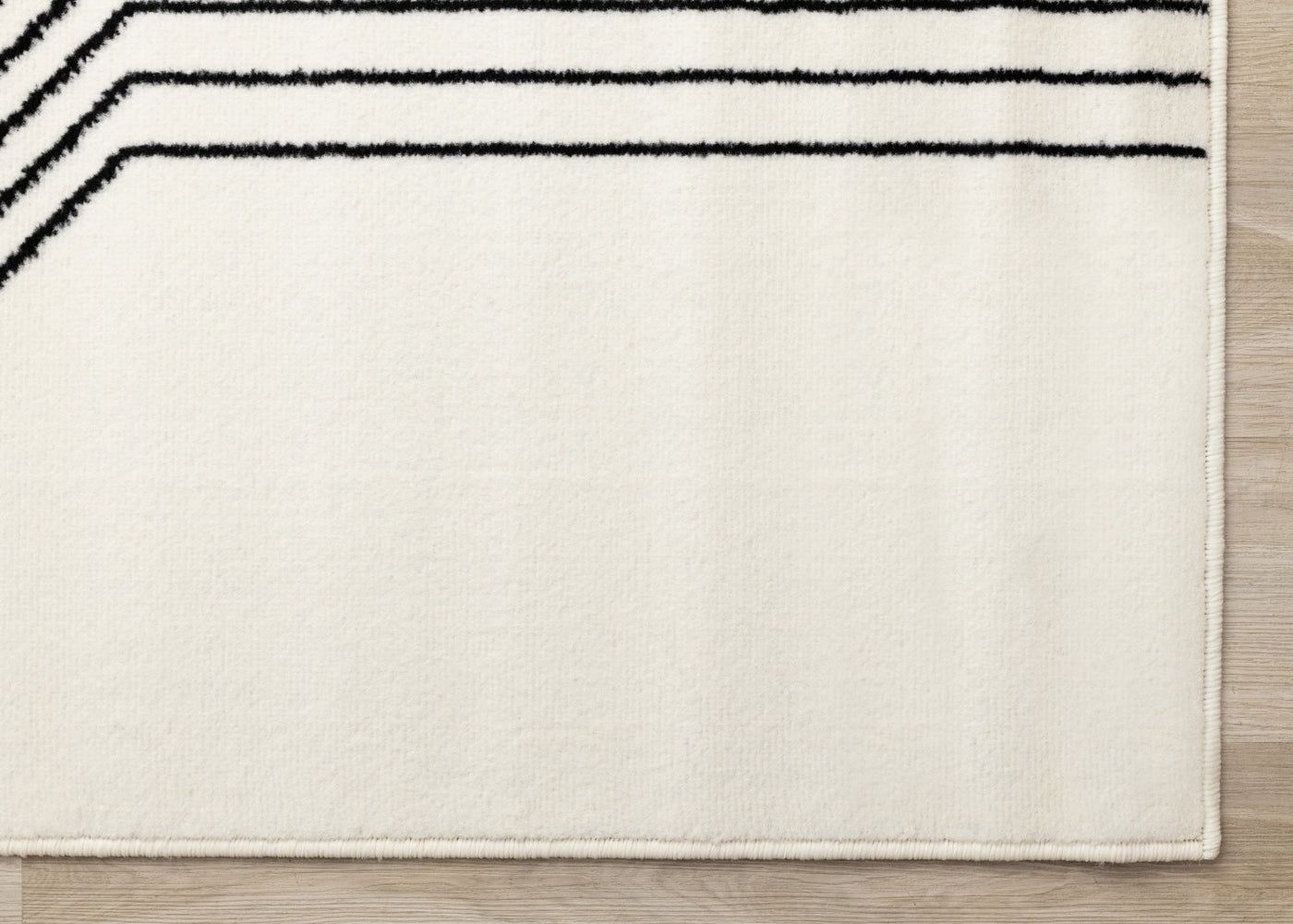 Functional Modern Soundwaves Area Rug - White Black - 8' X 11'