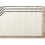 Functional Modern Soundwaves Area Rug - White Black - 8' X 11'