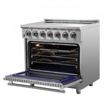 Forno Massimo 36" Stainless Steel Freestanding Electric Range With True Convection And Air Fry (5.36 Cu. Ft.) - FFSEL6020-36