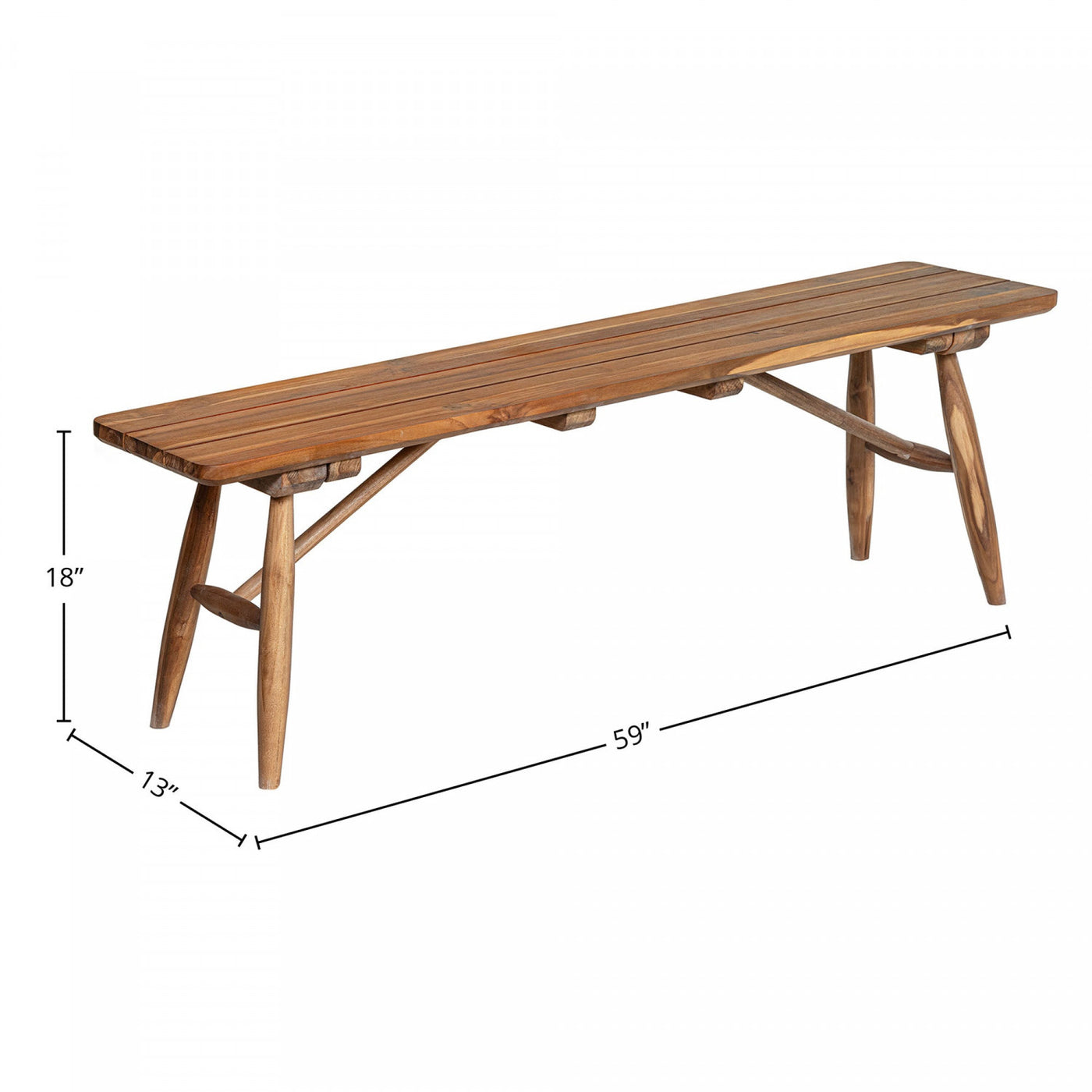 Veylor Outdoor Dining Bench - Brown