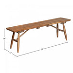 Veylor Outdoor Dining Bench - Brown