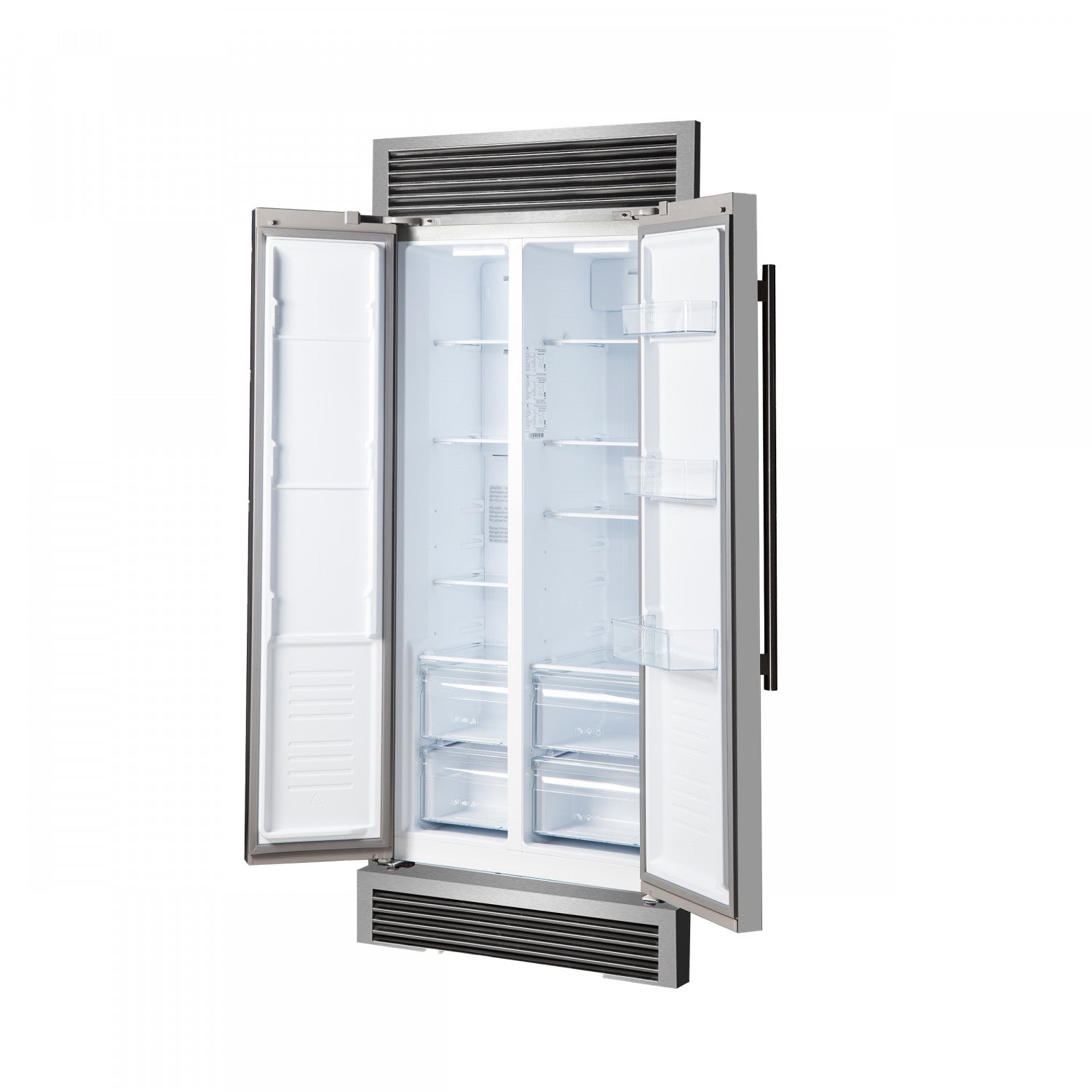 Forno Salerno 33" 15.6 Cu.Ft. Stainless Steel Built-in Side-by-Side Refrigerator - FFRBI1805-37SG