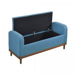 Elayne Ottoman Bench - Blue