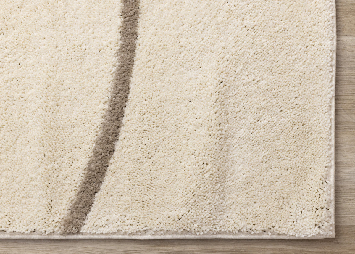 Palace Modern Curves Area Rug - 8' X 11' - Cream/Taupe