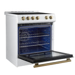 Forno Leonardo White Slide-in Induction Range (5.0 Cu. Ft.) - FFSIN0982-30WHT