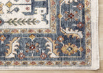 Macie Traditional Border Area Rug - 5' X 8' - Cream/Blue