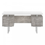 Loura Desk - White/Concrete Grey